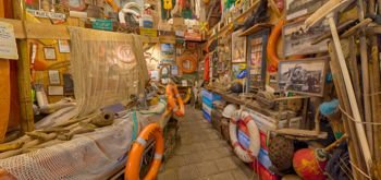 Beachcombers museum, Texel, The Netherlands panorama