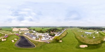 Golf tournament panorama