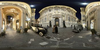 Palazzo Tursi, Via Garibaldi, Genova, Italy panorama