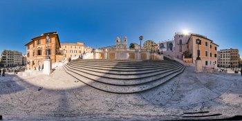 Spanish Steps, Rome, Italy panorama