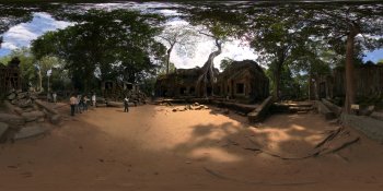 Ta Prohm Temple, Angkor, Cambodia panorama