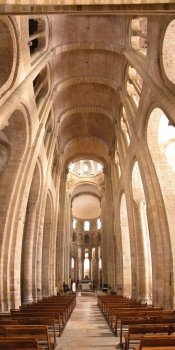 Conques Abbey, France panorama