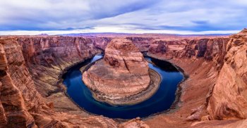 Horseshoe Bend, Arizona, USA panorama